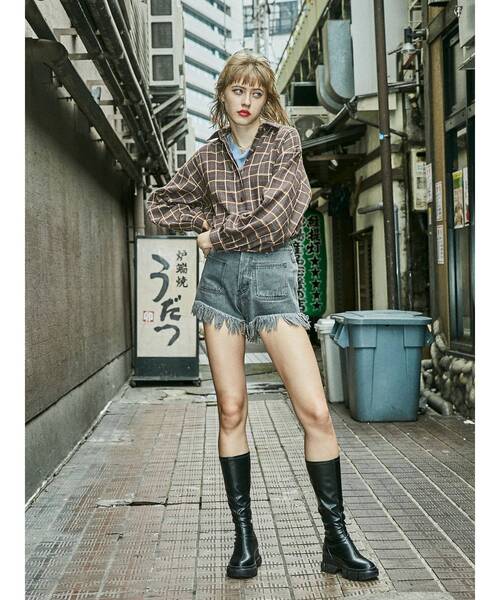 jouetie（ジュエティ）の「アシメレイヤードシャツ（シャツ/ブラウス・レディース・ブラック/ブラウン/レッド/ブルー・MEDIUM）」の10枚目の写真