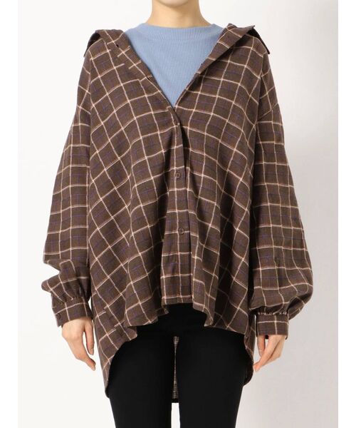 jouetie（ジュエティ）の「アシメレイヤードシャツ（シャツ/ブラウス・レディース・ブラック/ブラウン/レッド/ブルー・MEDIUM）」の20枚目の写真