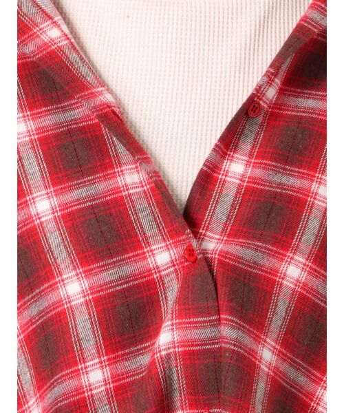 jouetie（ジュエティ）の「アシメレイヤードシャツ（シャツ/ブラウス・レディース・ブラック/ブラウン/レッド/ブルー・MEDIUM）」の22枚目の写真