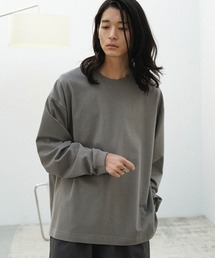 WYM LIDNM | EXTRA FINE COTTON SIDE SLIT BASIC L/S(Tシャツ/カットソー)