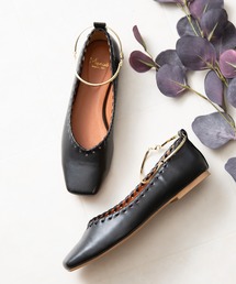 アンクルリングパンプス　24.0 SESTO パンプス スクエアトゥアンクルストラップローヒール
