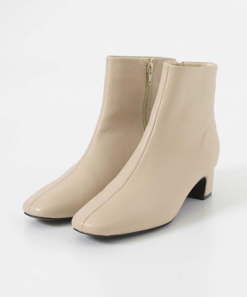 URBAN RESEARCH DOORS（アーバンリサーチドアーズ）の「スクエアトゥブーツ（ブーツ・レディース・ブラック/ベージュ系その他・37/38/36）」の4枚目の写真