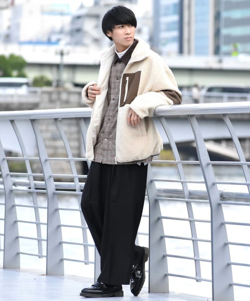 MinoriTY(マイノリティ)の「【MinoriTY × ファッションインフルエンサー こーせ】切替クレリックシャツジャケット(ブルゾン・メンズ・ブラウン系その他/ブラウン系その他2・M/L)」の7枚目の写真