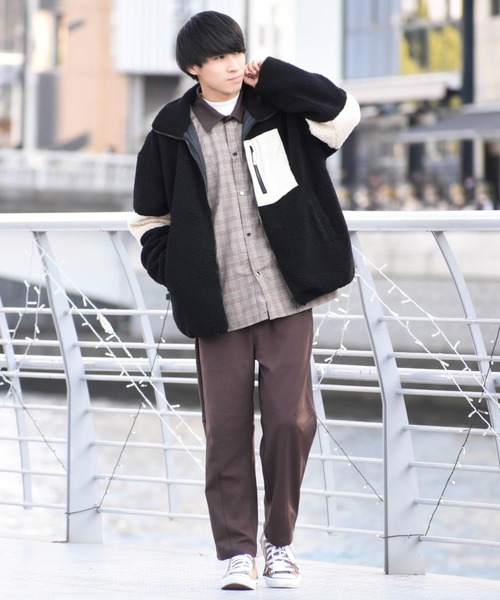 MinoriTY(マイノリティ)の「【MinoriTY × ファッションインフルエンサー こーせ】切替クレリックシャツジャケット(ブルゾン・メンズ・ブラウン系その他/ブラウン系その他2・M/L)」の18枚目の写真
