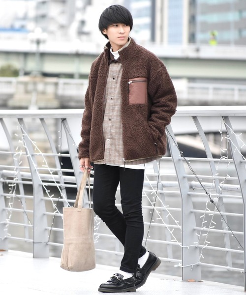 MinoriTY(マイノリティ)の「【MinoriTY × ファッションインフルエンサー こーせ】切替クレリックシャツジャケット(ブルゾン・メンズ・ブラウン系その他/ブラウン系その他2・M/L)」の10枚目の写真
