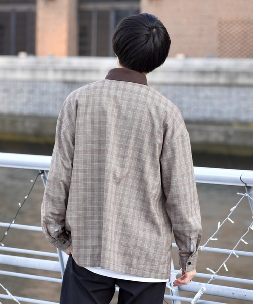 MinoriTY(マイノリティ)の「【MinoriTY × ファッションインフルエンサー こーせ】切替クレリックシャツジャケット(ブルゾン・メンズ・ブラウン系その他/ブラウン系その他2・M/L)」の22枚目の写真