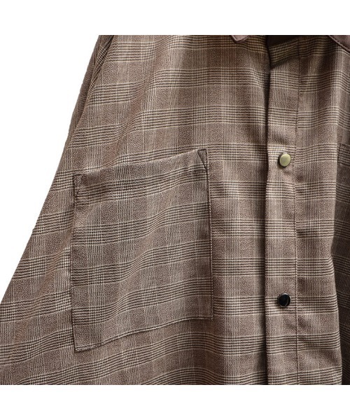 MinoriTY(マイノリティ)の「【MinoriTY × ファッションインフルエンサー こーせ】切替クレリックシャツジャケット(ブルゾン・メンズ・ブラウン系その他/ブラウン系その他2・M/L)」の5枚目の写真