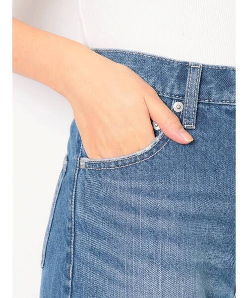 GYDA（ジェイダ）の「フリンジワイドデニムパンツ（デニムパンツ・レディース・オフホワイト/ブルー・SMALL/MEDIUM）」の14枚目の写真