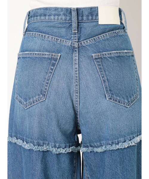 GYDA（ジェイダ）の「フリンジワイドデニムパンツ（デニムパンツ・レディース・オフホワイト/ブルー・SMALL/MEDIUM）」の19枚目の写真