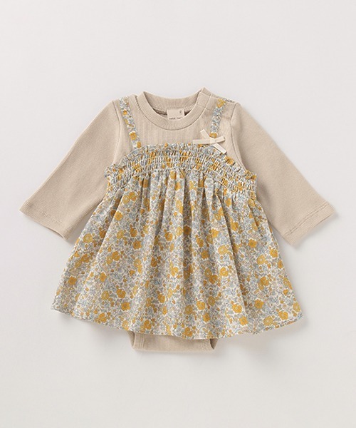 セール 花柄キャミワンピースドッキングロンパース ロンパース Petit Main プティマイン のファッション通販 Zozotown