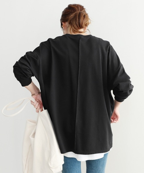reca（レカ）の「アンバランス切り替えカットソー（Tシャツ/カットソー・レディース・グレー/ブラック/アイボリー・FREE）」の8枚目の写真