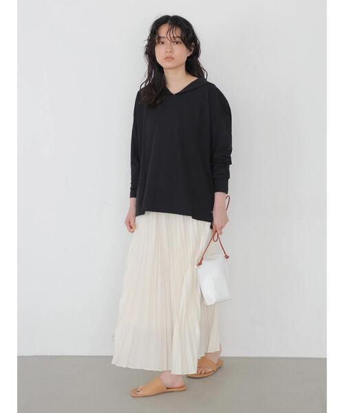 AMERICAN HOLIC（アメリカンホリック）の「マルチプリーツロングスカート　＊●（スカート・レディース・オフホワイト/サックスブルー/その他/モカ/ライトピンク・FREE）」の9枚目の写真