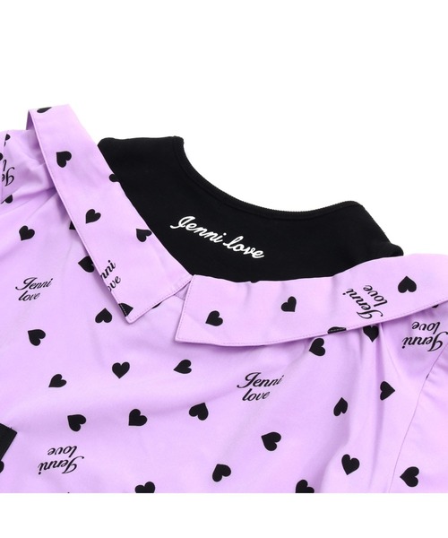 ハートアップリケ付長袖ワンピース　80cm ジェニィワンピース2枚まとめ売り