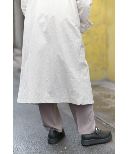 CREARE -LINO-（クレアーレリノ）の「オーバーサイズ フード付きロングコート（モッズコート・メンズ・ブラック/オフホワイト/カーキ・M/L）」の11枚目の写真