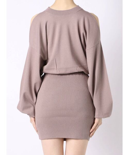 GYDA（ジェイダ）の「ショルダーオープン2WAYチョーカーKT OP（ワンピース・レディース・アイボリー/ブラック/ピンク・FREE）」の13枚目の写真