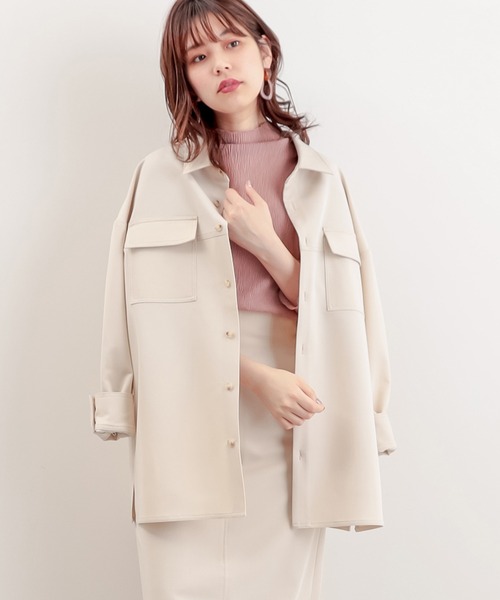 natural couture(ナチュラルクチュール)の「きれいカラーおしゃれCPOジャケット(その他アウター・レディース・ベージュ/イエロー/アイボリー・FREE)」の4枚目の写真