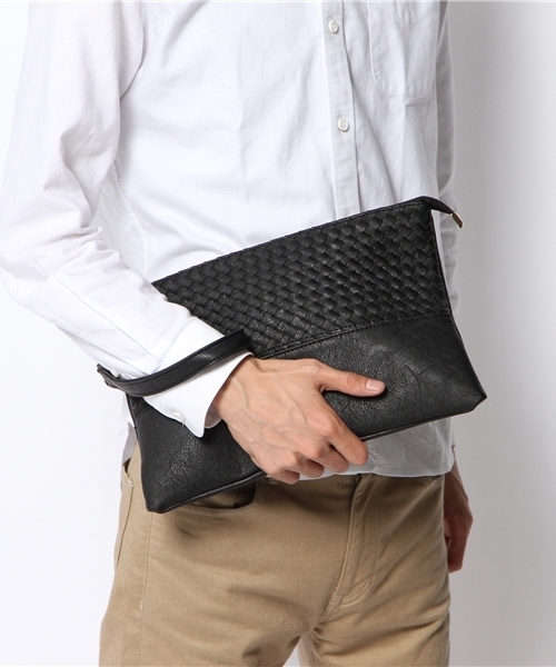 VENCEEXCHANGE（ヴァンスエクスチェンジ）の「メッシュクラッチBAG（クラッチバッグ・メンズ・ブラック/ホワイト/スカイブルー/コーラル・FREE）」の8枚目の写真