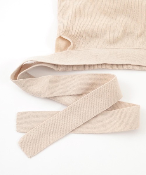 SEA DRESS（シードレス）の「サイドリボンニット×ハイウエストビキニ/水着（水着・レディース・アイボリー/ピンク/ブラック/ブラウン・M/S/L）」の12枚目の写真