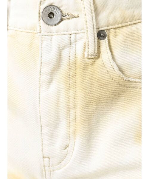 GYDA（ジェイダ）の「J/W Tiedyeデニムショーパン（デニムパンツ・レディース・アイボリー/ライトブルー・SMALL/MEDIUM）」の18枚目の写真