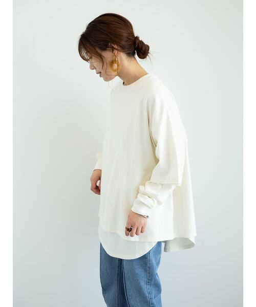 Sugar spoon(シュガースプーン)の「・SUGAR SPOON SET2点Tシャツ&ロンT*(Tシャツ/カットソー・レディース・ブルー/オフホワイト/チャコールグレー/オレンジ・FREE)」の20枚目の写真