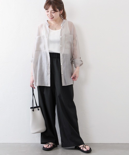 JOURNAL STANDARD（ジャーナルスタンダード）の「ファインクロスイージーワイドパンツ◆（その他パンツ・レディース・ブラック/イエロー/ベージュ・38/36）」の4枚目の写真