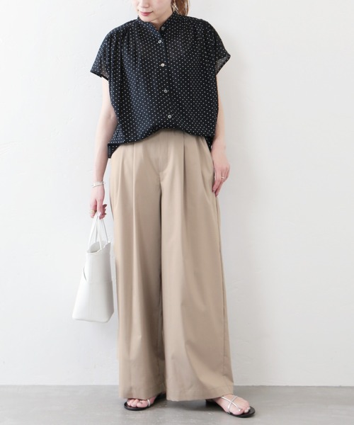 JOURNAL STANDARD（ジャーナルスタンダード）の「ファインクロスイージーワイドパンツ◆（その他パンツ・レディース・ブラック/イエロー/ベージュ・38/36）」の16枚目の写真