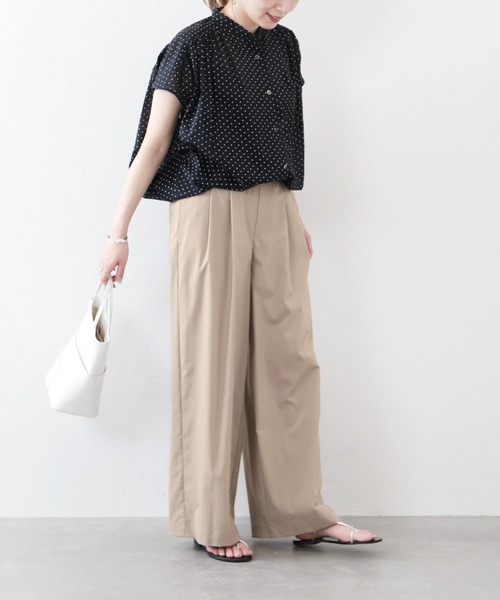 JOURNAL STANDARD（ジャーナルスタンダード）の「ファインクロスイージーワイドパンツ◆（その他パンツ・レディース・ブラック/イエロー/ベージュ・38/36）」の10枚目の写真