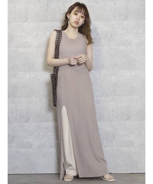 dazzlin（ダズリン）の「ハイウエストタックワイドパンツ（その他パンツ・レディース・ブラウン/オフホワイト/アイボリー・SMALL/MEDIUM）」の12枚目の写真