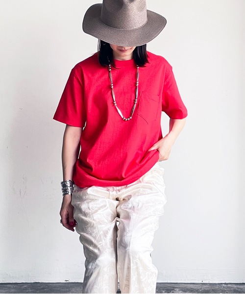 MADE IN USA(メイドインユーエスエー)の「SH:PROTAG MADE IN USA PKT TEE S/S メイドインUSA 9.1オンス ヘビーコットン ポケット Tシャツ サステナブル(Tシャツ/カットソー・レディース・ホワイト/ブラック/グレー/ライトブラウン/ロイヤルブルー/レッド/ダークグリーン・S/M/L/XL/2XL)」の7枚目の写真