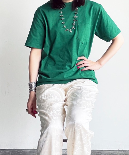 MADE IN USA(メイドインユーエスエー)の「SH:PROTAG MADE IN USA PKT TEE S/S メイドインUSA 9.1オンス ヘビーコットン ポケット Tシャツ サステナブル(Tシャツ/カットソー・レディース・ホワイト/ブラック/グレー/ライトブラウン/ロイヤルブルー/レッド/ダークグリーン・S/M/L/XL/2XL)」の1枚目の写真