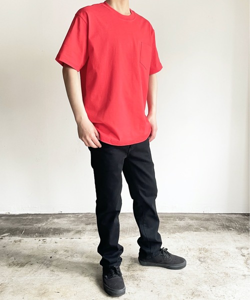 MADE IN USA(メイドインユーエスエー)の「SH:PROTAG MADE IN USA PKT TEE S/S メイドインUSA 9.1オンス ヘビーコットン ポケット Tシャツ サステナブル(Tシャツ/カットソー・レディース・ホワイト/ブラック/グレー/ライトブラウン/ロイヤルブルー/レッド/ダークグリーン・S/M/L/XL/2XL)」の21枚目の写真