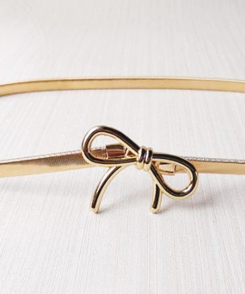 fiere（フィエール）の「ゴールドリボンベルト（ベルト・レディース・ゴールド・55cm）」の6枚目の写真