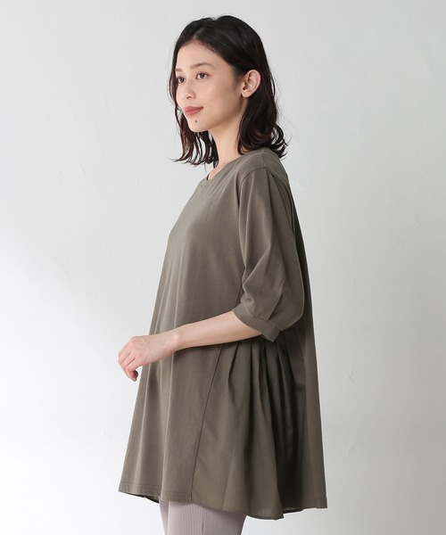 Honeys（ハニーズ）の「脇タックチュニック（その他トップス・レディース・ダークブルー/ダークオレンジ/ダークカーキ/ホワイト/ブラック・M/L/LL）」の13枚目の写真