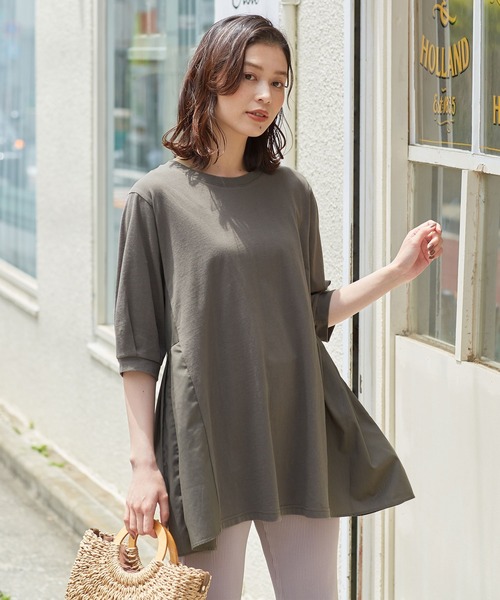 Honeys（ハニーズ）の「脇タックチュニック（その他トップス・レディース・ダークブルー/ダークオレンジ/ダークカーキ/ホワイト/ブラック・M/L/LL）」の11枚目の写真