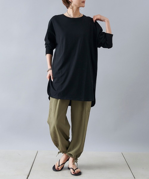 DouDou(ドゥドゥ)の「BIG T(Tシャツ/カットソー・レディース・ブラック/オフホワイト/ライトベージュ・FREE)」の14枚目の写真
