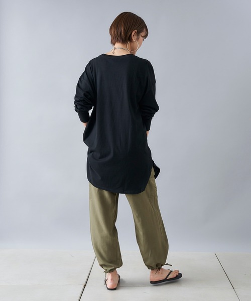 DouDou(ドゥドゥ)の「BIG T(Tシャツ/カットソー・レディース・ブラック/オフホワイト/ライトベージュ・FREE)」の17枚目の写真