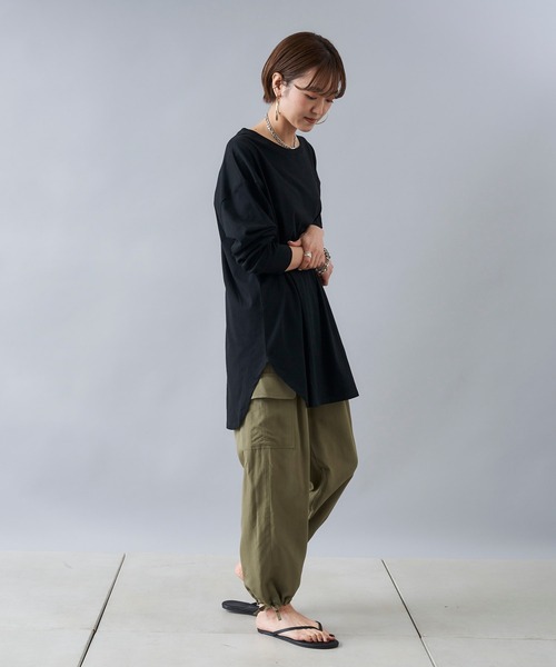 DouDou(ドゥドゥ)の「BIG T(Tシャツ/カットソー・レディース・ブラック/オフホワイト/ライトベージュ・FREE)」の18枚目の写真