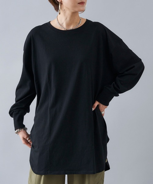 DouDou(ドゥドゥ)の「BIG T(Tシャツ/カットソー・レディース・ブラック/オフホワイト/ライトベージュ・FREE)」の22枚目の写真