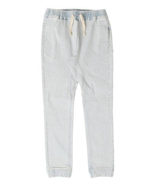 GLAZOS（グラソス）の「[テーパード]接触冷感デニム・ジョガーアンクルパンツ（デニムパンツ・キッズ・ライトブルー/ブルー/ホワイト・130cm/170cm/140cm/160cm/150cm）」の2枚目の写真