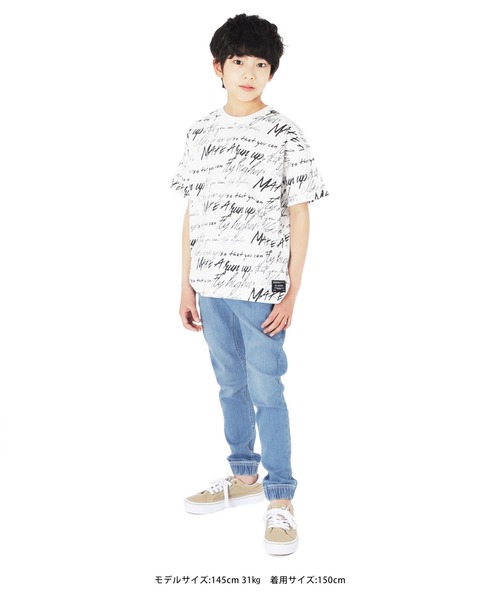 GLAZOS（グラソス）の「[テーパード]接触冷感デニム・ジョガーアンクルパンツ（デニムパンツ・キッズ・ライトブルー/ブルー/ホワイト・130cm/170cm/140cm/160cm/150cm）」の12枚目の写真