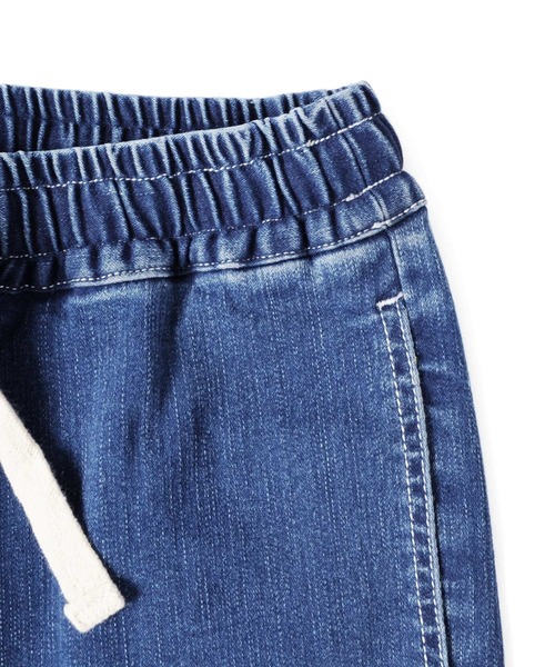 GLAZOS（グラソス）の「[テーパード]接触冷感デニム・ジョガーアンクルパンツ（デニムパンツ・キッズ・ライトブルー/ブルー/ホワイト・130cm/170cm/140cm/160cm/150cm）」の16枚目の写真
