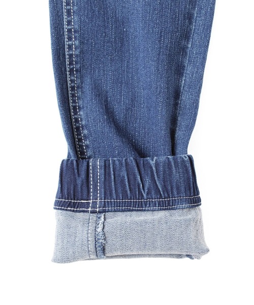 GLAZOS（グラソス）の「[テーパード]接触冷感デニム・ジョガーアンクルパンツ（デニムパンツ・キッズ・ライトブルー/ブルー/ホワイト・130cm/170cm/140cm/160cm/150cm）」の7枚目の写真