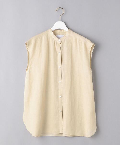 UNITED ARROWS(ユナイテッドアローズ)の「UWCC CE/LINEN ノースリーブ シャツ◆(シャツ/ブラウス・レディース・オリーブ/ターコイズブルー/ナチュラル・FREE)」の14枚目の写真