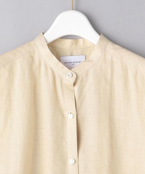 UNITED ARROWS(ユナイテッドアローズ)の「UWCC CE/LINEN ノースリーブ シャツ◆(シャツ/ブラウス・レディース・オリーブ/ターコイズブルー/ナチュラル・FREE)」の16枚目の写真