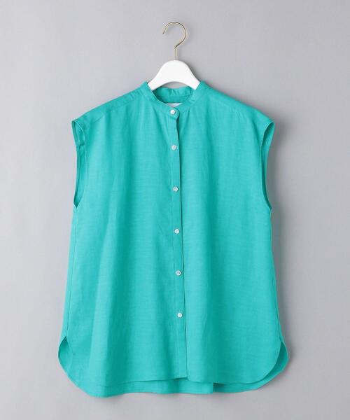 UNITED ARROWS(ユナイテッドアローズ)の「UWCC CE/LINEN ノースリーブ シャツ◆(シャツ/ブラウス・レディース・オリーブ/ターコイズブルー/ナチュラル・FREE)」の22枚目の写真