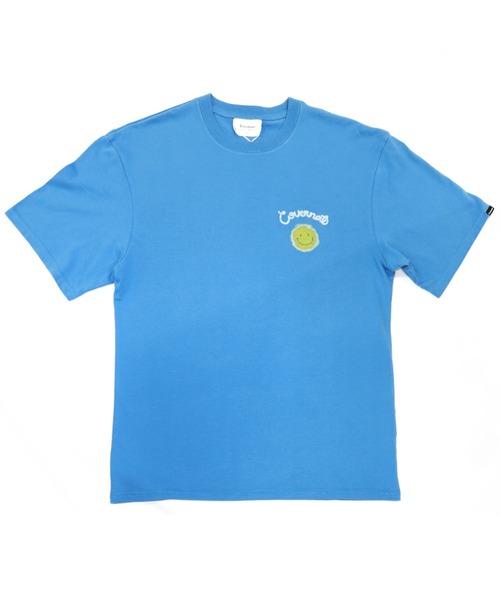 COVERNAT(カバーナット)の「【COVERNAT】SMILE LOGO S/S TEE / カバーナット ワンポイント スマイル ロゴ Tシャツ(Tシャツ/カットソー・メンズ・ホワイト/ブルー/ピンク・SMALL/MEDIUM/LARGE/X-LARGE)」の11枚目の写真