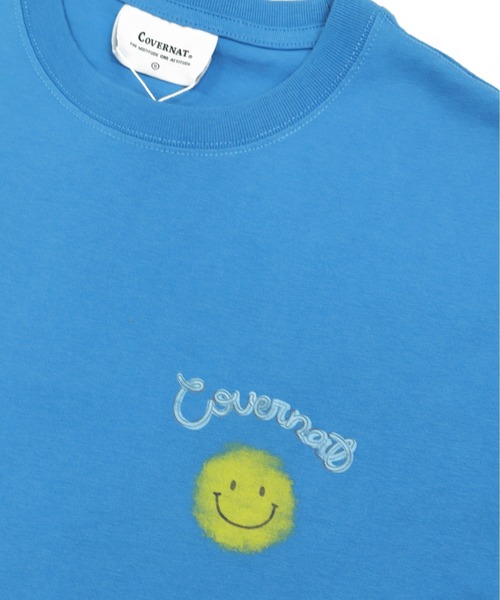 COVERNAT(カバーナット)の「【COVERNAT】SMILE LOGO S/S TEE / カバーナット ワンポイント スマイル ロゴ Tシャツ(Tシャツ/カットソー・メンズ・ホワイト/ブルー/ピンク・SMALL/MEDIUM/LARGE/X-LARGE)」の12枚目の写真