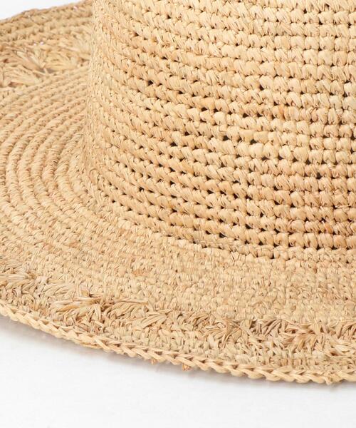 green label relaxing（グリーンレーベルリラクシング）の「CFC ラフィア レース ブリムハット（ハット・レディース・ナチュラル・FREE）」の4枚目の写真