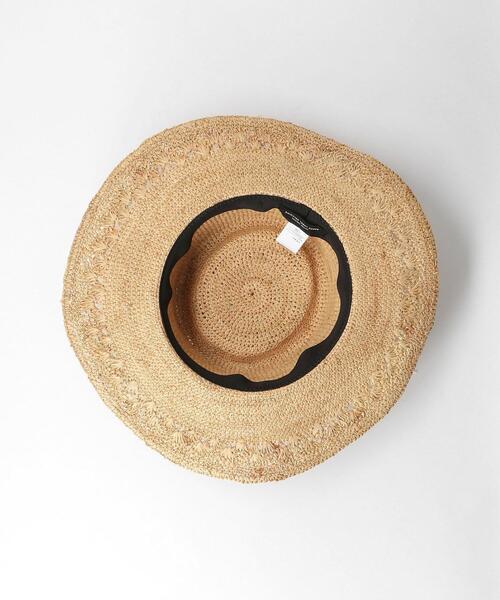 green label relaxing（グリーンレーベルリラクシング）の「CFC ラフィア レース ブリムハット（ハット・レディース・ナチュラル・FREE）」の10枚目の写真