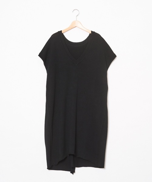 AS KNOW AS de base（アズノゥアズドゥバズ）の「八の字でＯＫロングベスト（ベスト・レディース・ブラック/アッシュグレー/ミント/ピンクベージュ・FREE）」の2枚目の写真